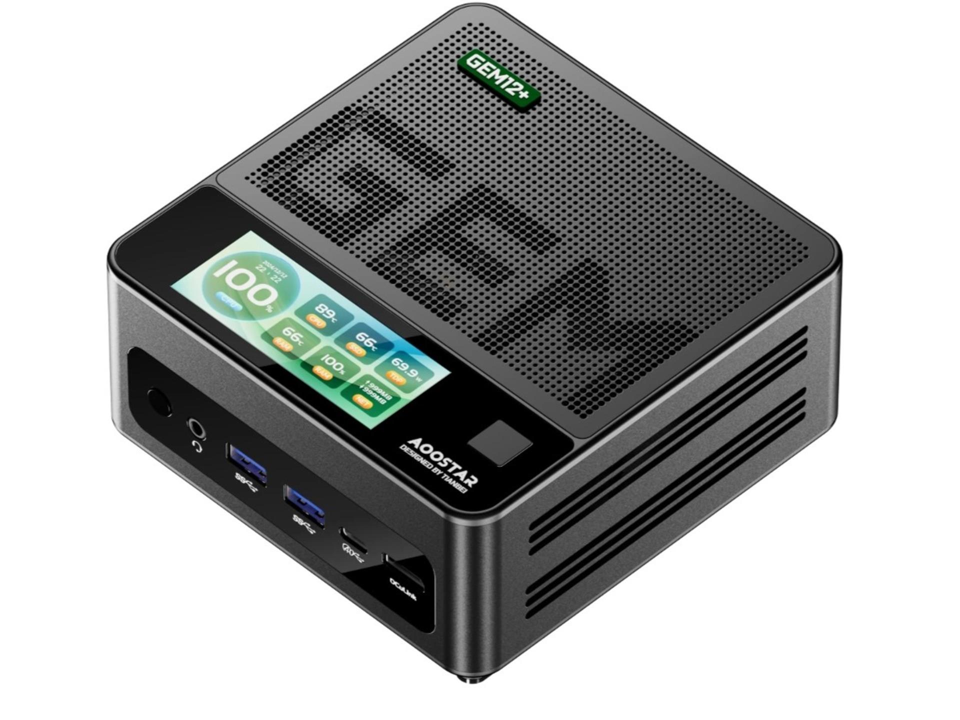 مینی کامپیوتر GEM12+ Pro به‌صورت خوابیده