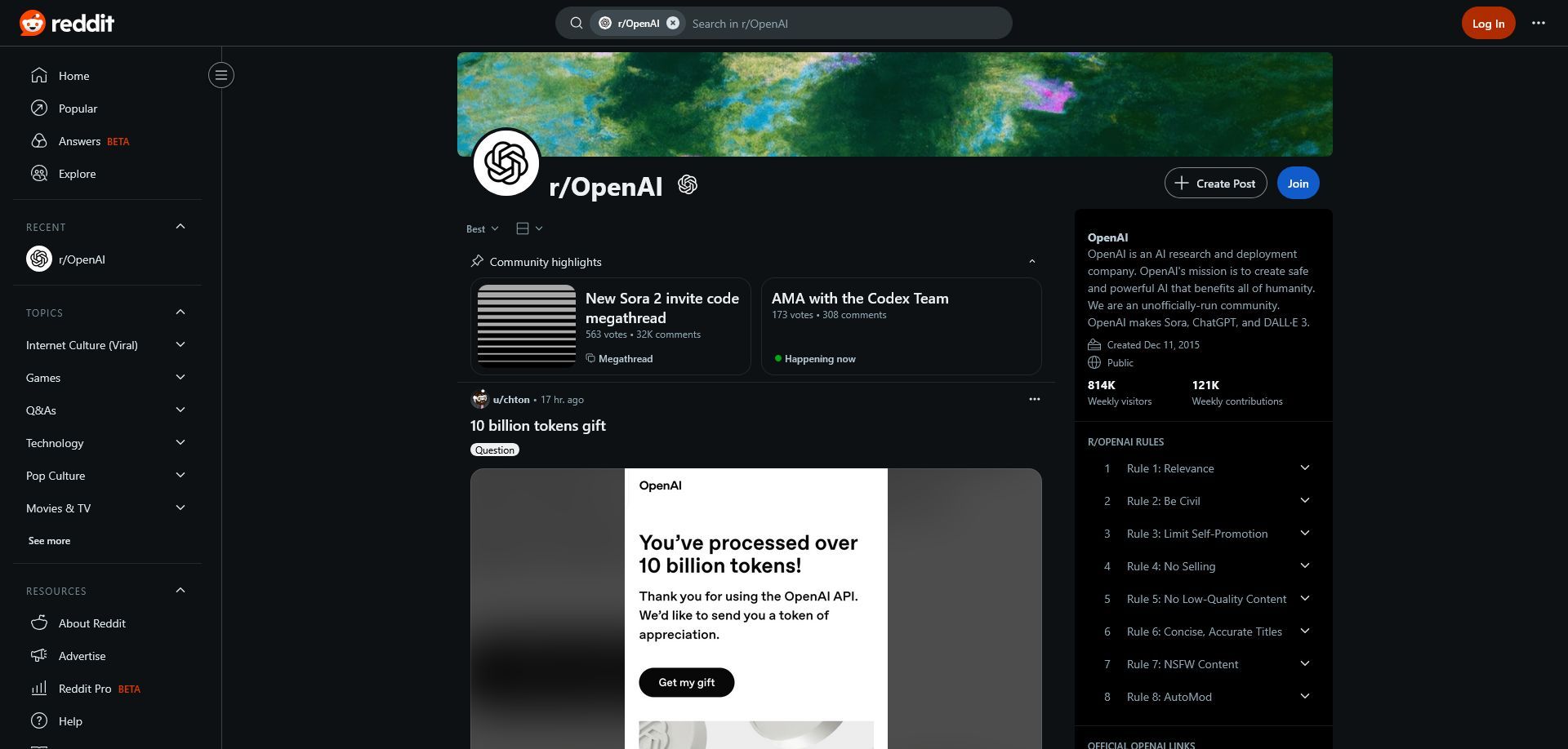 ساب ردیت OpenAI