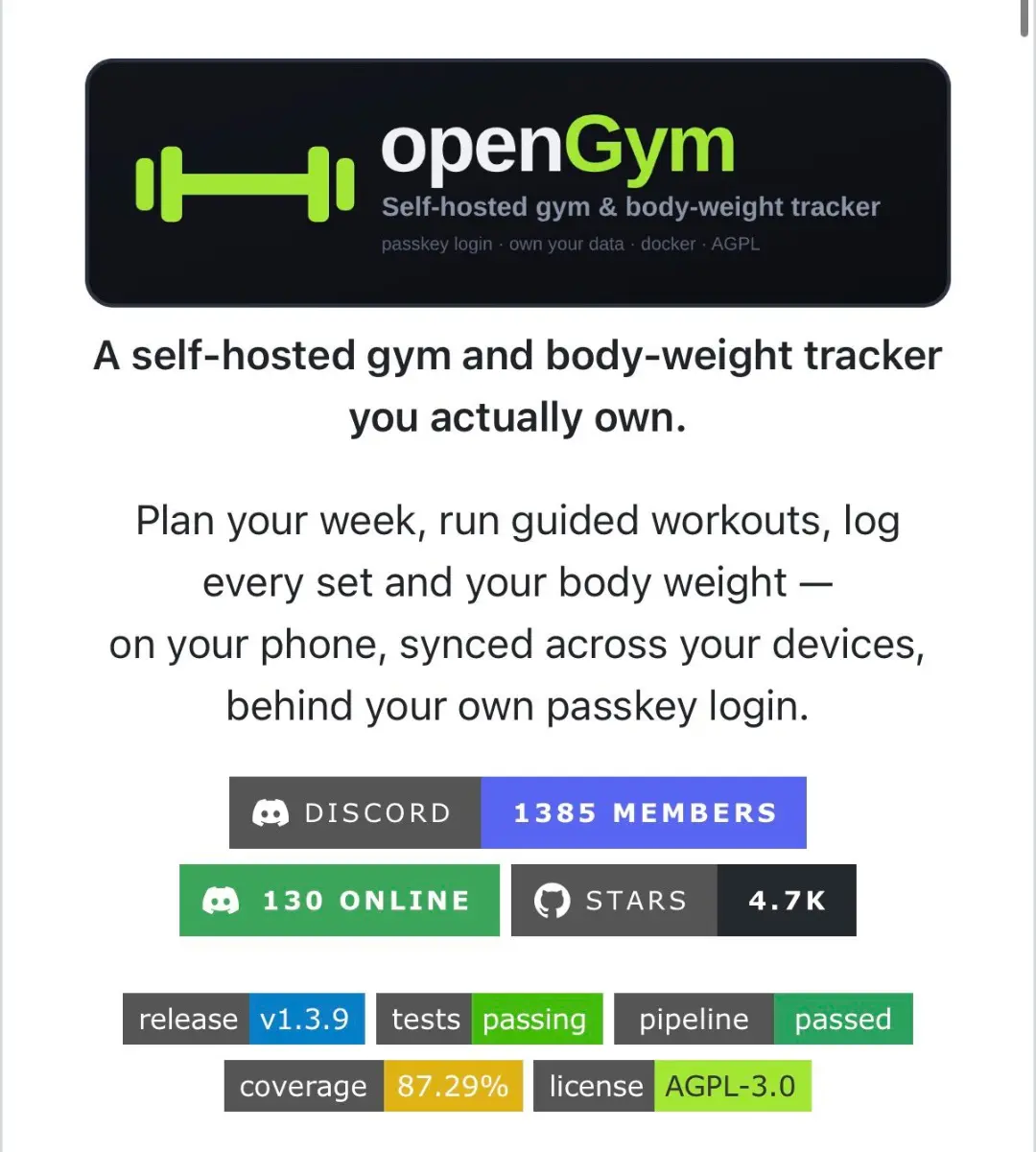 لوگوی برنامه openGym برای مدیریت تمرینات ورزشی و وزن بدن