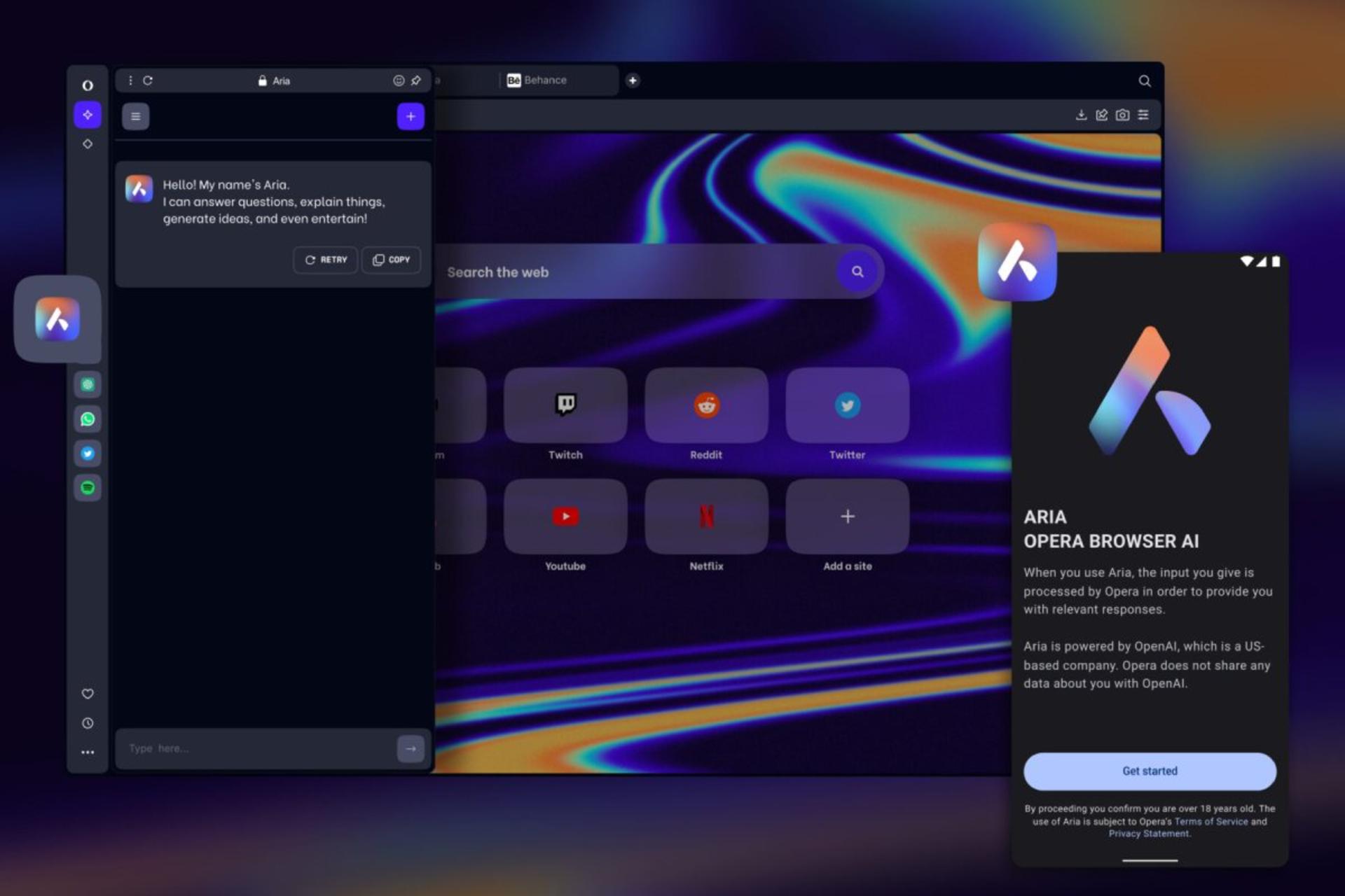 هوش مصنوعی مرورگر اوپرا