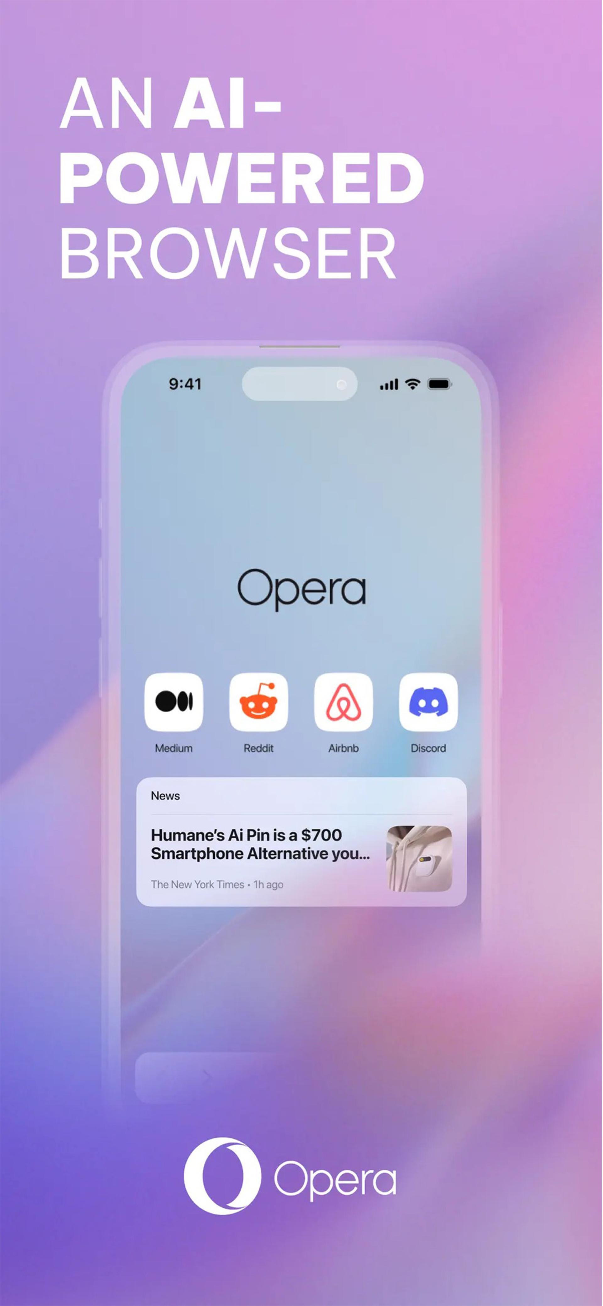 محیط اصلی مرورگر Opera