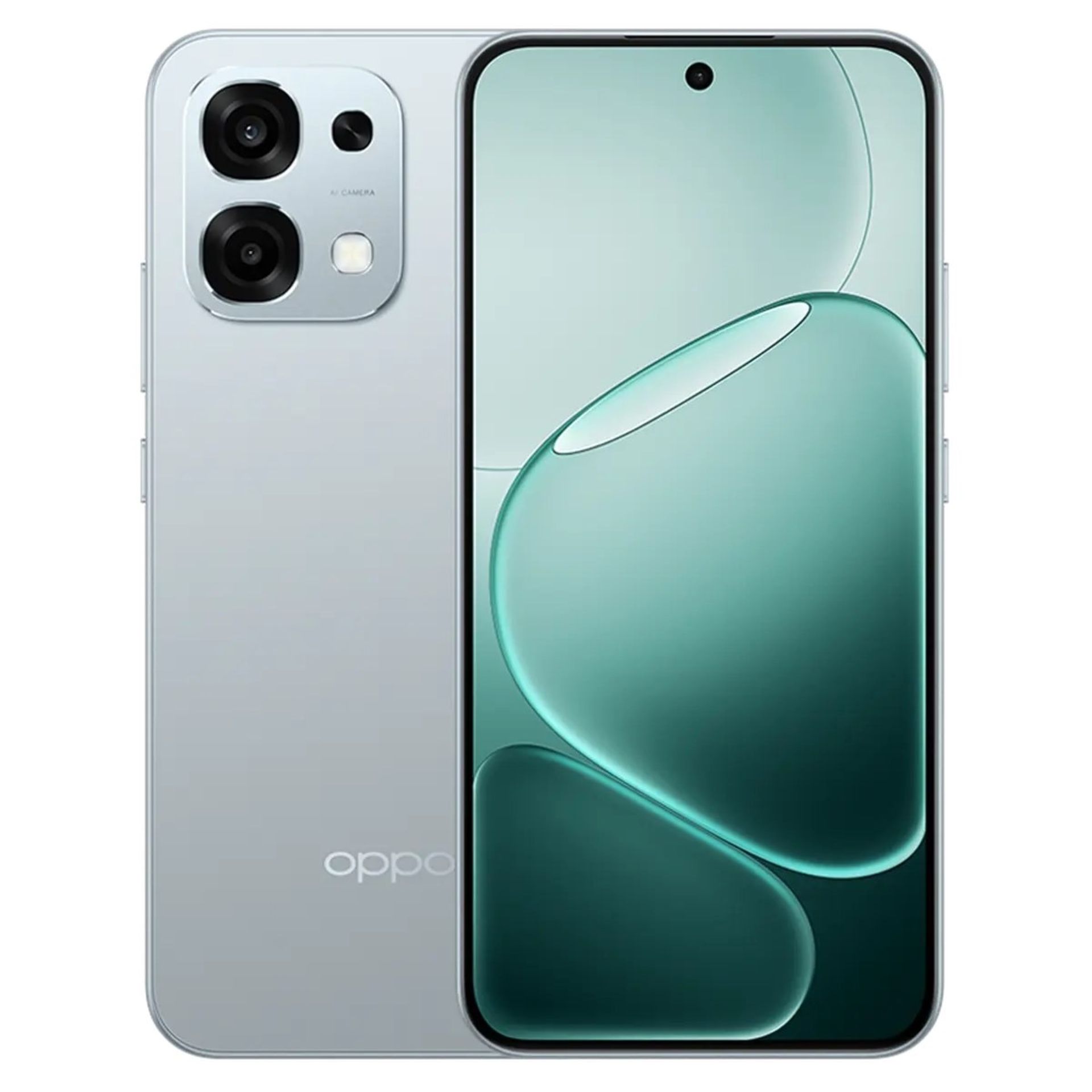 نمای جلو و پشت گوشی اوپو A6 پرو 4G رنگ نقره‌ای