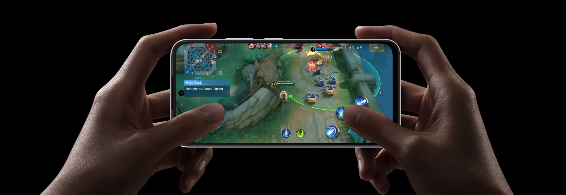 پنل جلو گوشی اوپو A6s حین بازی