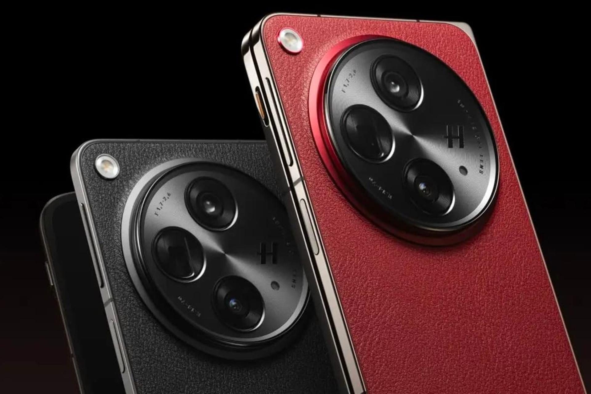 مدل قرمز و مشکی گوشی اوپو فایند N3 نمای نزدیک دوربین