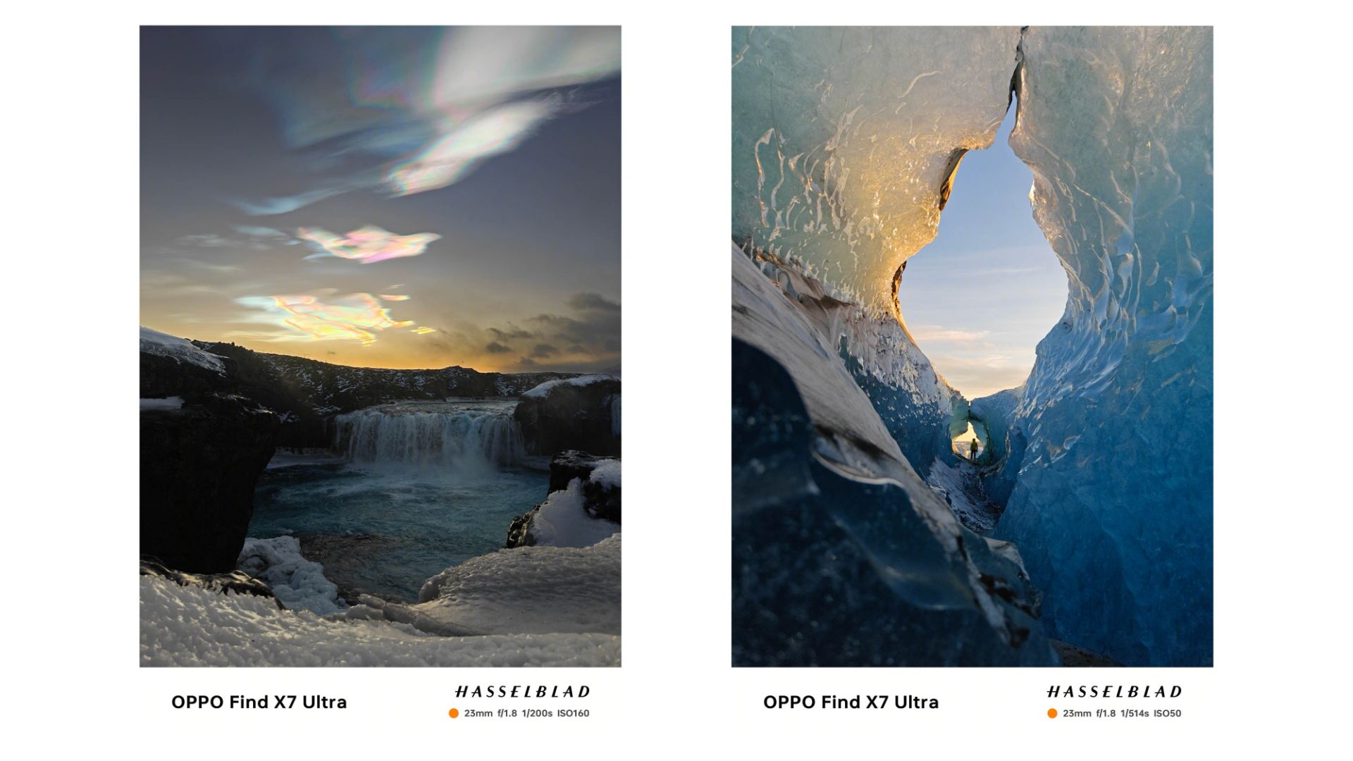 نمونه تصاویر گوشی اوپو فایند X7 اولترا از آسمان و دره‌ی یخی