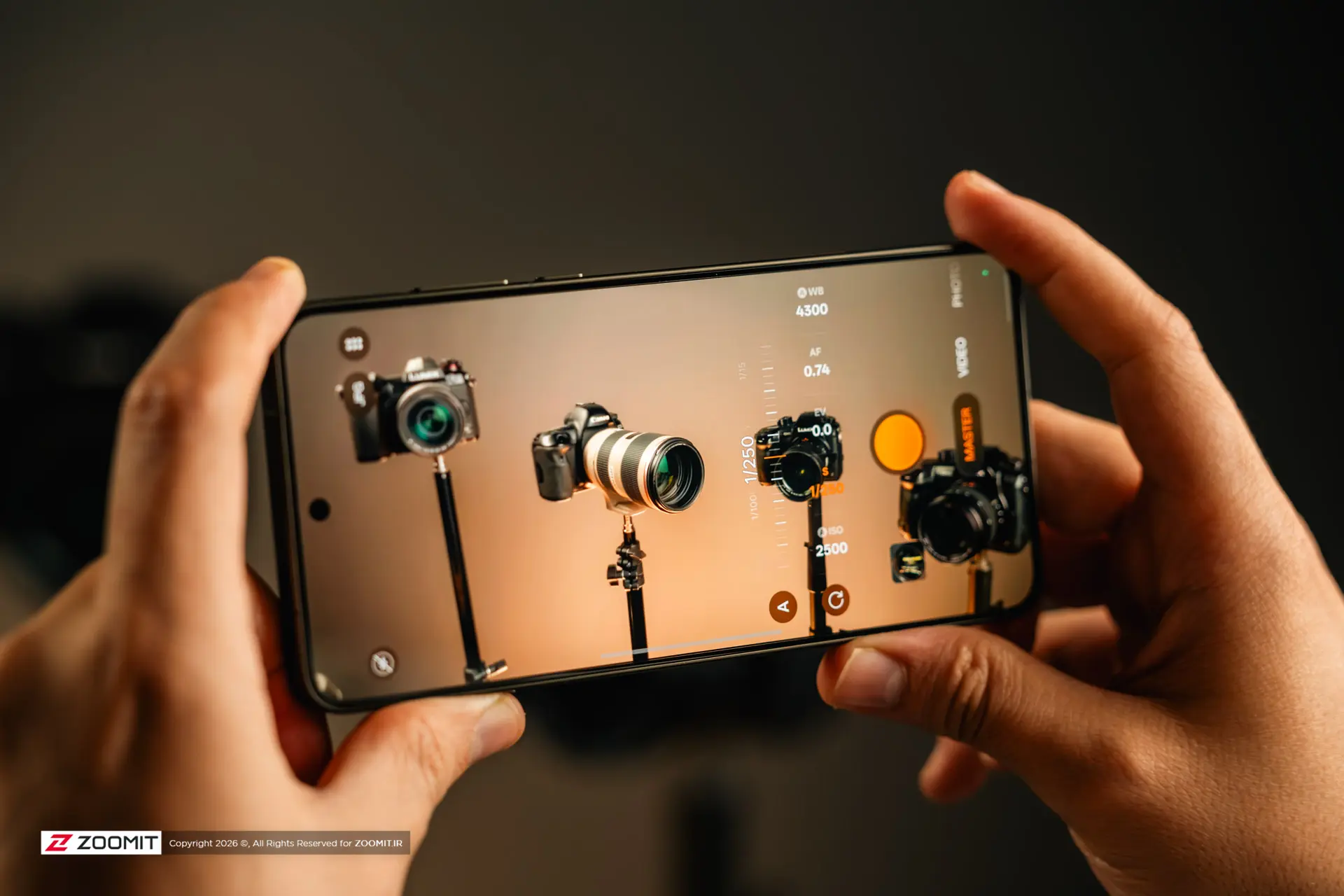 رابط کاربری دوربین گوشی اوپو فایند X9 اولترا (Oppo Find X9 Ultra) با تنظیمات دستی