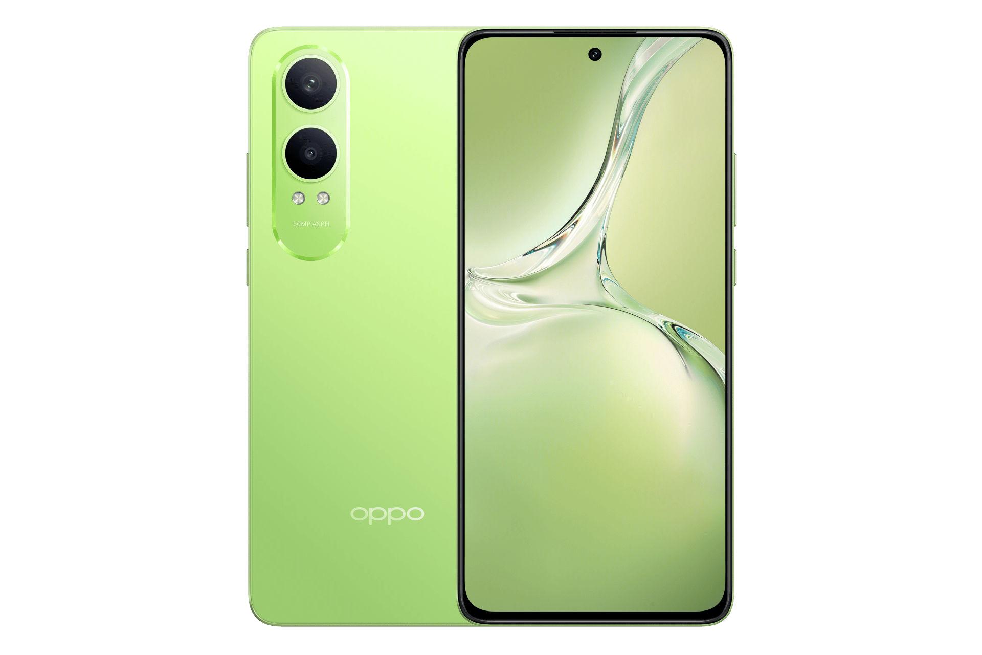 پنل جلو و پشت گوشی موبایل اوپو Oppo K12x سبز روشن
