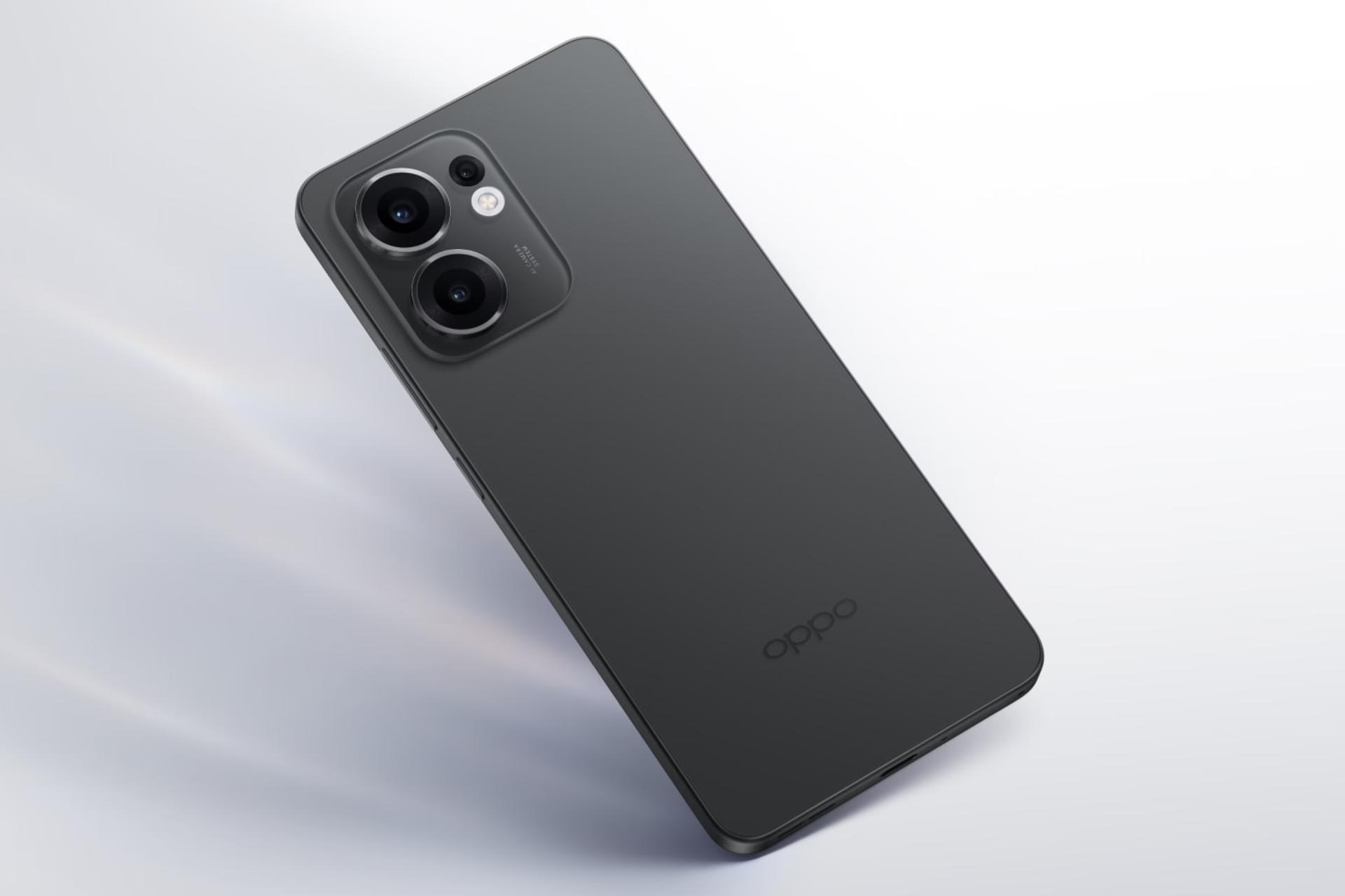 پنل پشت و چینش دوربین گوشی موبایل اوپو Oppo Reno13 F 5G خاکستری تیره