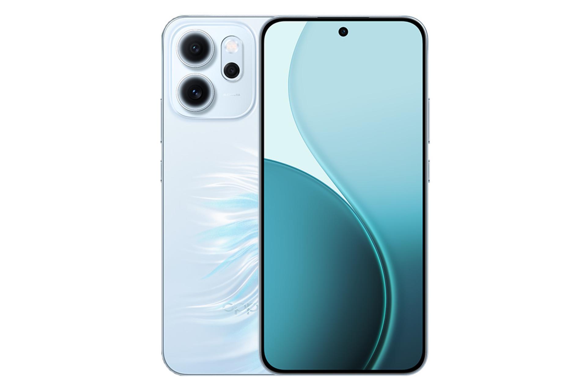 مرجع متخصصين ايران پنل جلو و پشت موبايل موبايل اوپو Oppo Reno14 F آبي روشن