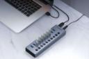 کلیدهای خاموش و روشن هاب USB-A اوریکو 10 پورت مدل BT2U3-10AB