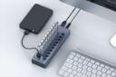 نمای بالای هاب USB-A اوریکو 10 پورت مدل BT2U3-10AB