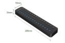 ابعاد و اندازه هاب USB-A اوریکو 16 پورت مدل CT2U3-16AB