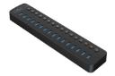 نمای سمت چپ هاب USB-A اوریکو 16 پورت مدل CT2U3-16AB رنگ مشکی