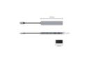 ابعاد و اندازه هاب USB هاب USB-C اوریکو 4 پورت مدل DHF-2U2C
