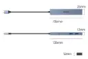 ابعاد و اندازه هاب USB-C اوریکو 4 پورت مدل DHY-2U2C