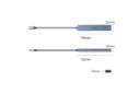 ابعاد و اندازه هاب USB هاب USB-C اوریکو 4 پورت مدل DHY-4C