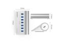 ابعاد و اندازه هاب USB هاب USB-C اوریکو 7 پورت مدل M3U7-10