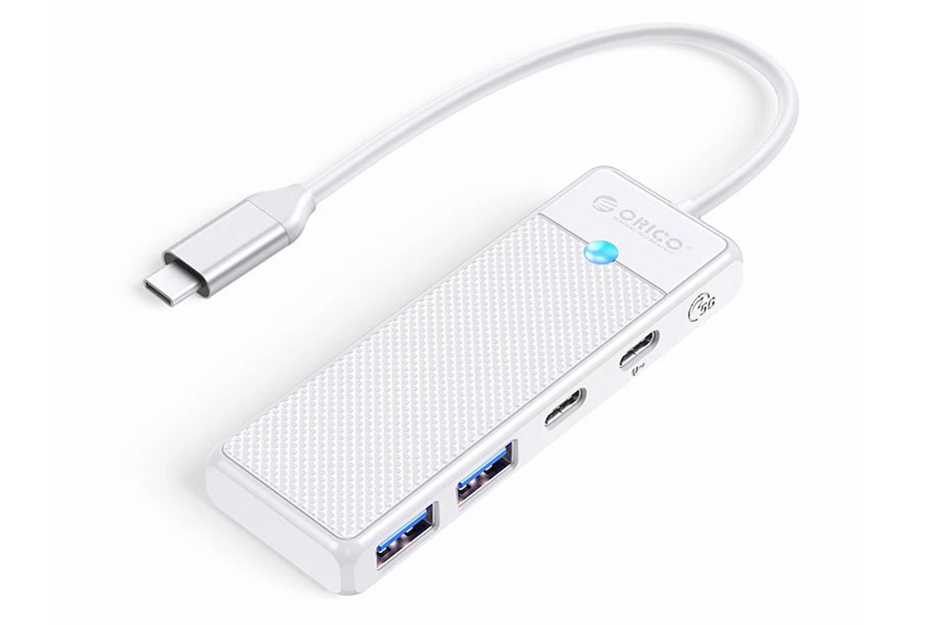هاب USB هاب USB-C اوریکو 4 پورت مدل PAPW2AC-C3 رنگ سفید