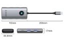 ابعاد هاب USB-C اوریکو 6 پورت مدل PW11-6PCR