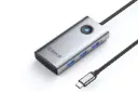 نمای سمت راست هاب USB-C اوریکو 6 پورت مدل PW11-6PR رنگ خاکستری