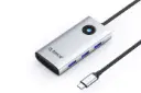 نمای سمت راست هاب USB-C اوریکو 6 پورت مدل PW11-6PR رنگ نقره‌ای