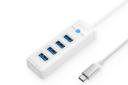 نمای سمت راست هاب USB-C اوریکو 4 پورت مدل PW4U-C3 رنگ سفید