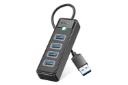 نمای جلوی هاب USB-C اوریکو 4 پورت مدل PW4U-U3 رنگ مشکی