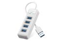 نمای جلوی هاب USB-C اوریکو 4 پورت مدل PW4U-U3 رنگ سفید