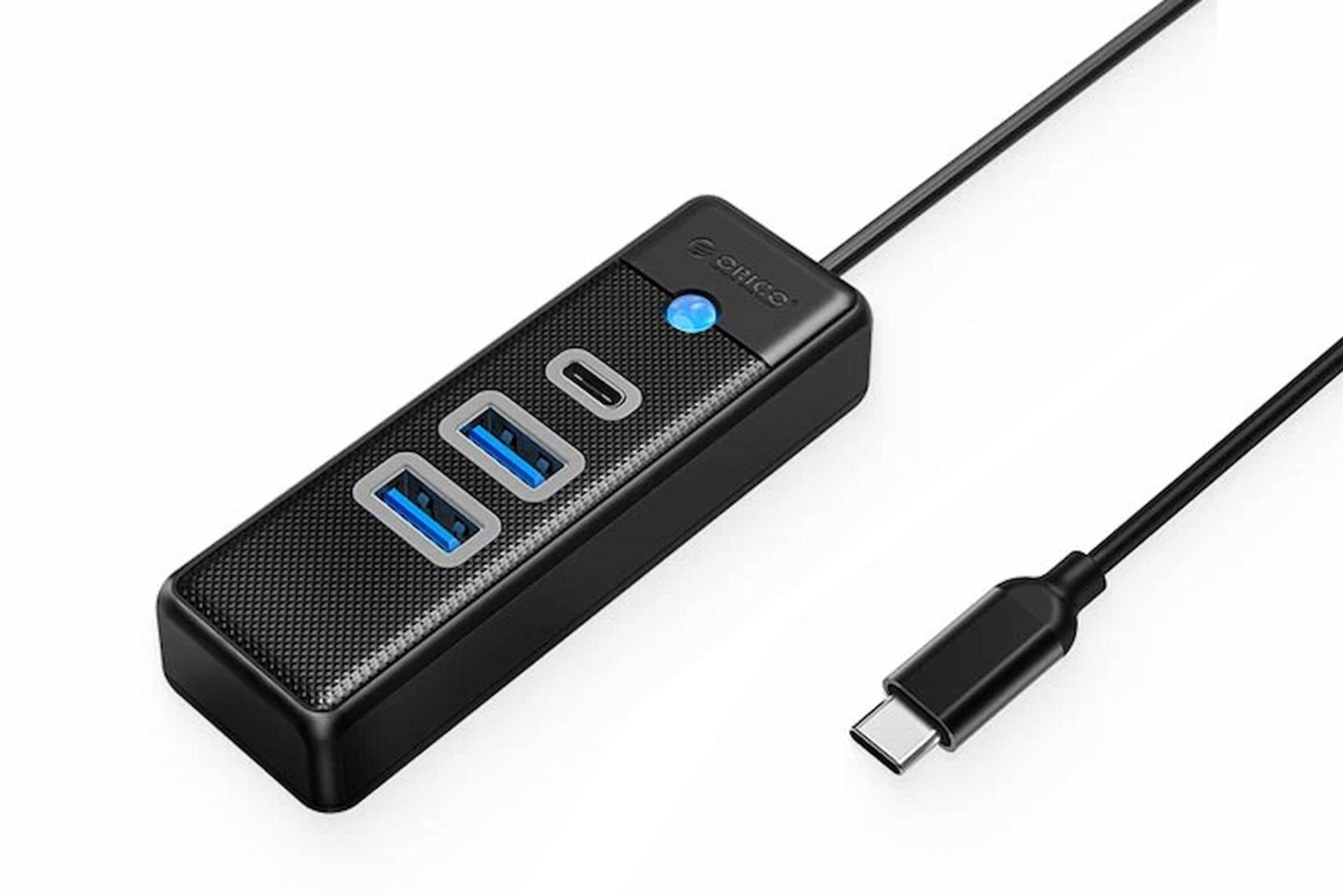 هاب USB هاب USB-C اوریکو 3 پورت مدل PWC2U-C3 رنگ مشکی