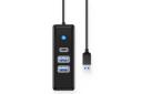 نمای بالای هاب USB-A اوریکو 3 پورت مدل PWC2U-U3 رنگ مشکی