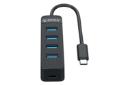 نمای جلوی هاب USB-C اوریکو 4 پورت مدل TWC3-4A رنگ مشکی