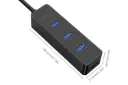 ابعاد هاب USB-A اوریکو 4 پورت مدل W5PH4-U3-V1