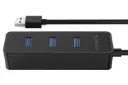 نمای کناری هاب USB-A اوریکو 4 پورت مدل W5PH4-U3-V1 رنگ مشکی
