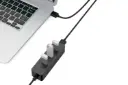 نمای بالای هاب USB-A اوریکو 4 پورت مدل W5PH4-U3-V1 رنگ مشکی