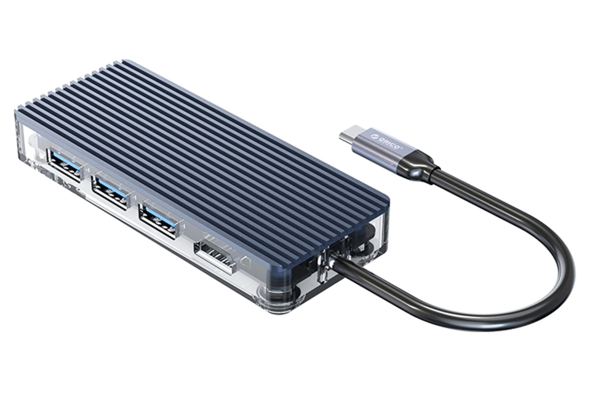 اتصالات هاب USB هاب USB-C اوریکو 6 پورت مدل WB-6TS
