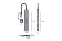 ابعاد و اندازه هاب USB هاب USB-C اوریکو 7 پورت مدل YSA7-U3