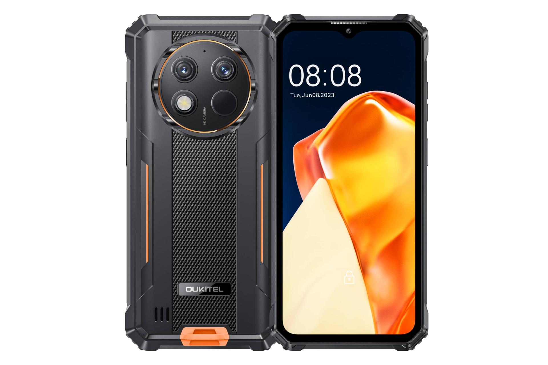 پنل جلو و پشت گوشی موبایل اوکیتل Oukitel G1 مشکی و نارنجی