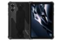 نمای کلی تبلت اوکیتل RT3 پلاس / Oukitel RT3 Plus با نمایشگر روشن و نمایش لوگو و دوربین پنل پشت رنگ مشکی