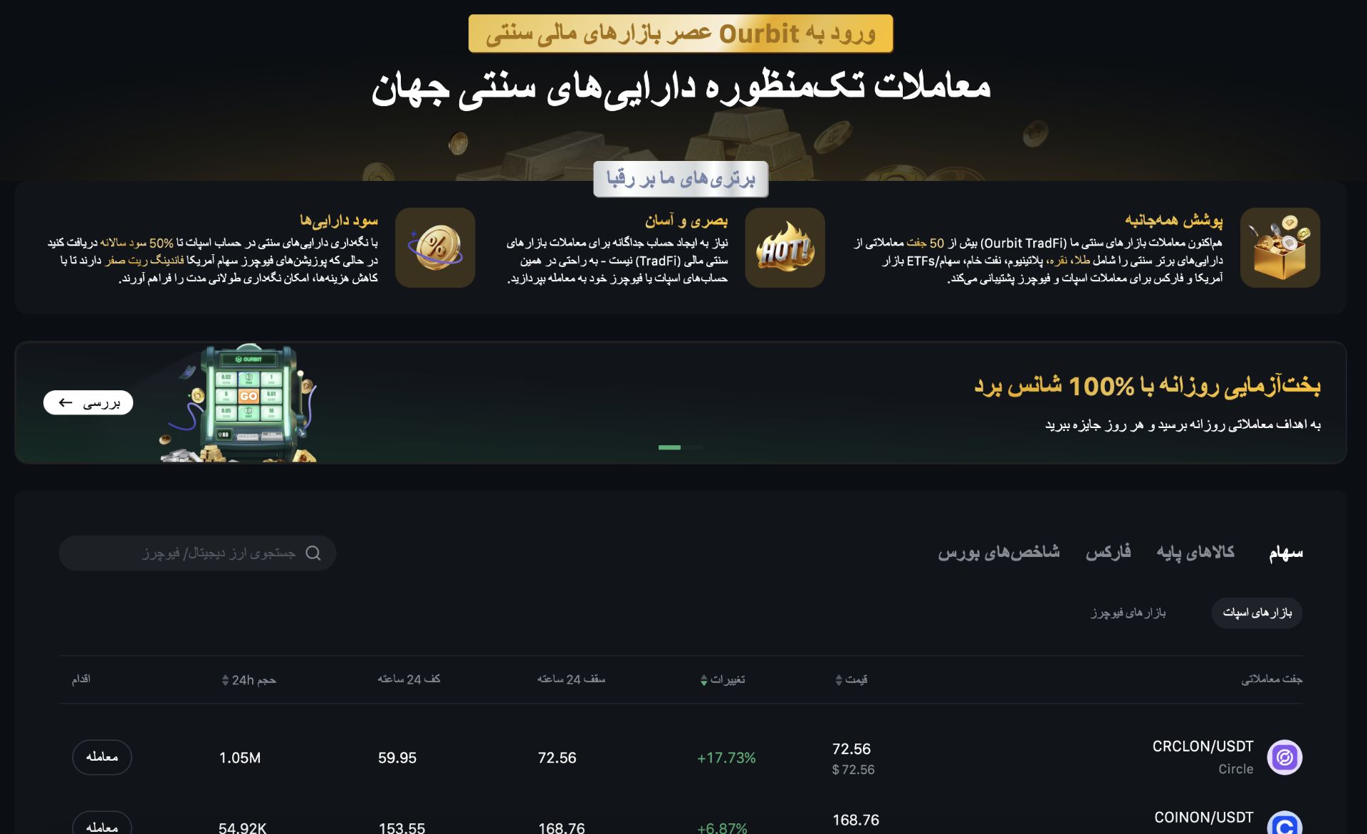 صرافی اوربیت TradFi