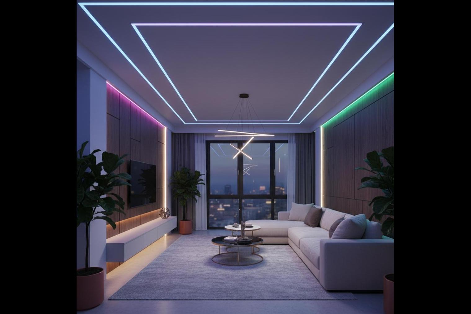 لاین نوری سقف پذیرایی؛ راهنمای کامل از انتخاب تا طراحی و نصب با «آلوم تاو»