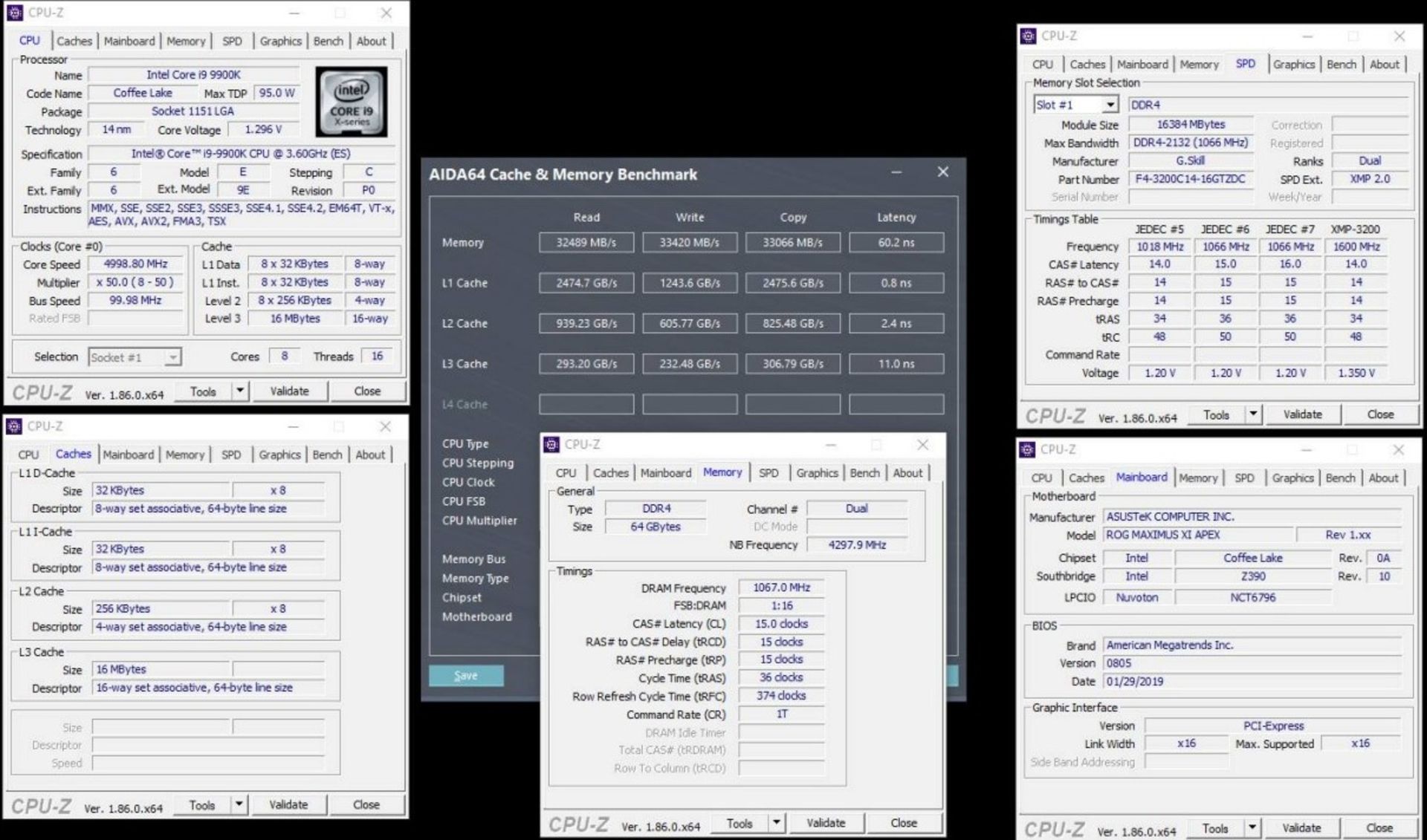 نرم افزار های aida64 و cpu-z برای بنچمارک اورکلاک رم