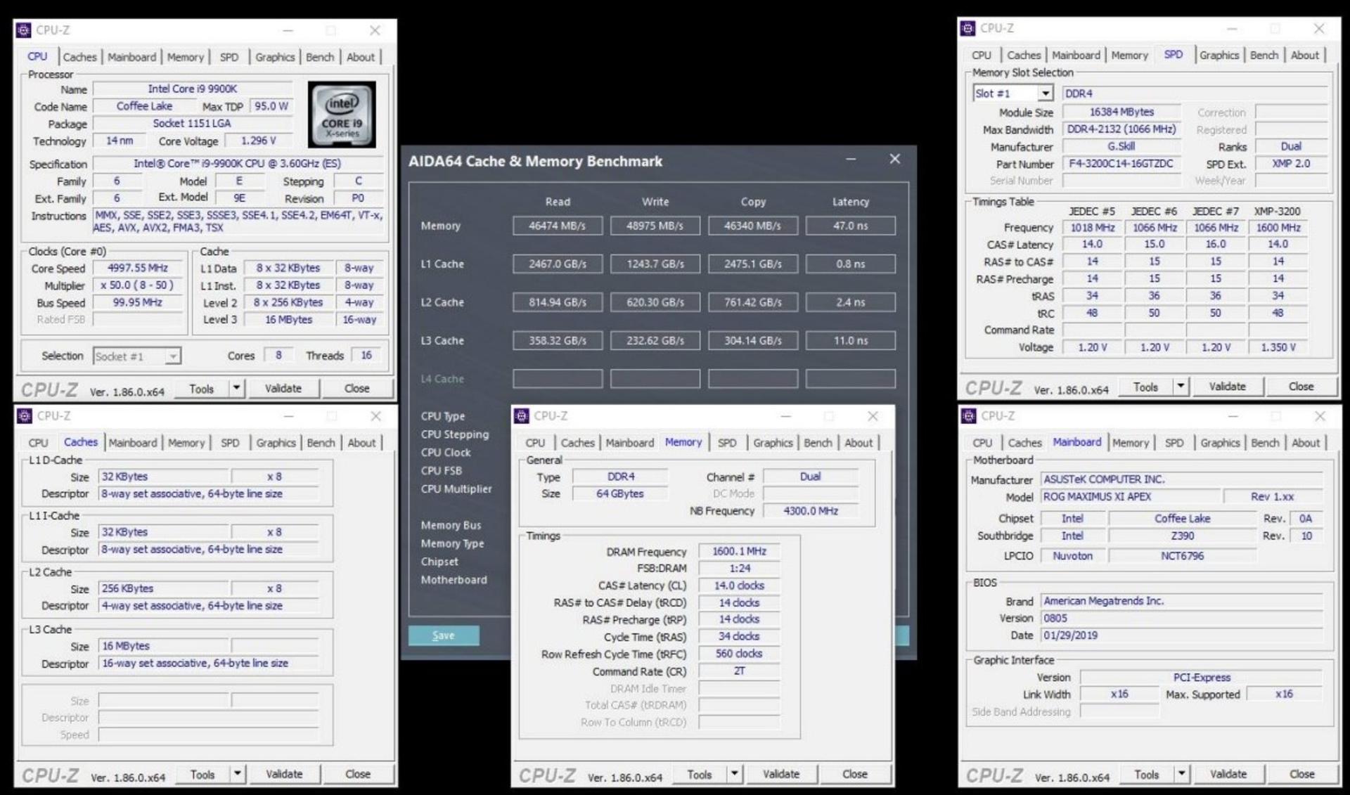نرم افزار های aida64 و cpu-z برای بنچمارک اورکلاک رم