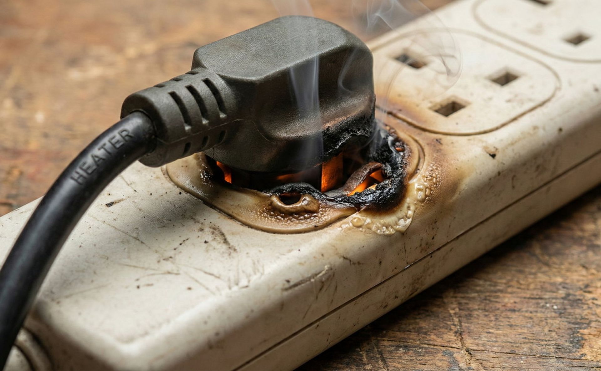 ذوب شدن یا آتش گرفتن رابط برق