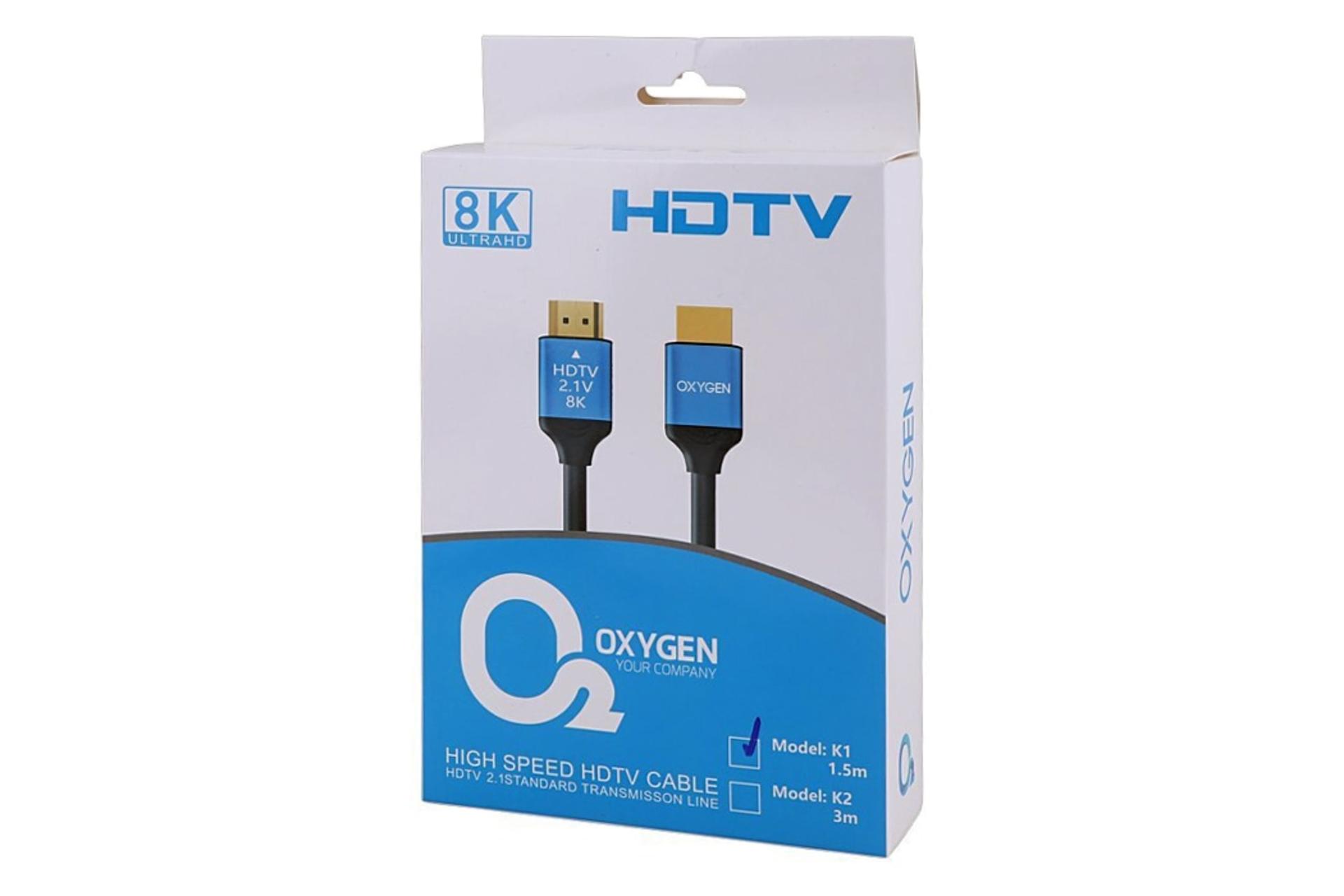 جعبه کابل HDMI اکسیژن Oxygen K1 HDMI 2.1 8K 60Hz 1.5M