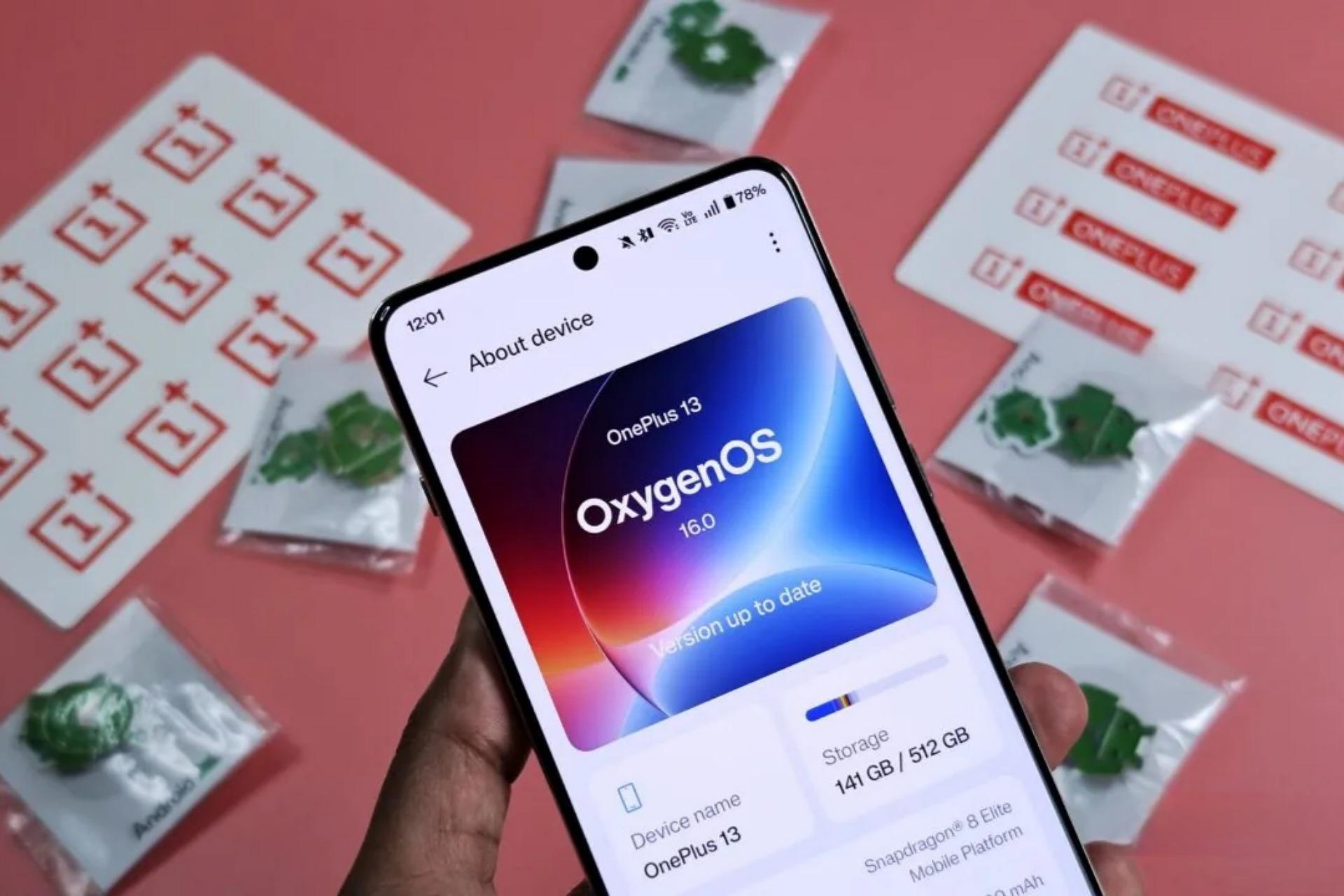 آپدیت رابط کاربری OxygenOS 16 روی وان‌پلاس ۱۳