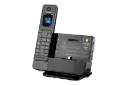 نمای نیمرخ تلفن پاناسونیک KX-PRL260 با نمایش پایه و گوشی بی سیم رنگ مشکی