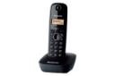 نمای نیمرخ تلفن پاناسونیک KX-TG1613 با نمایش لبه سمت راست پایه و گوشی و نمایشگر روشن