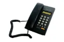 نمای کلی تلفن پاناسونیک KX-TS402SX با نمایش دکمه ها و سیم اتصال گوشی و پایه