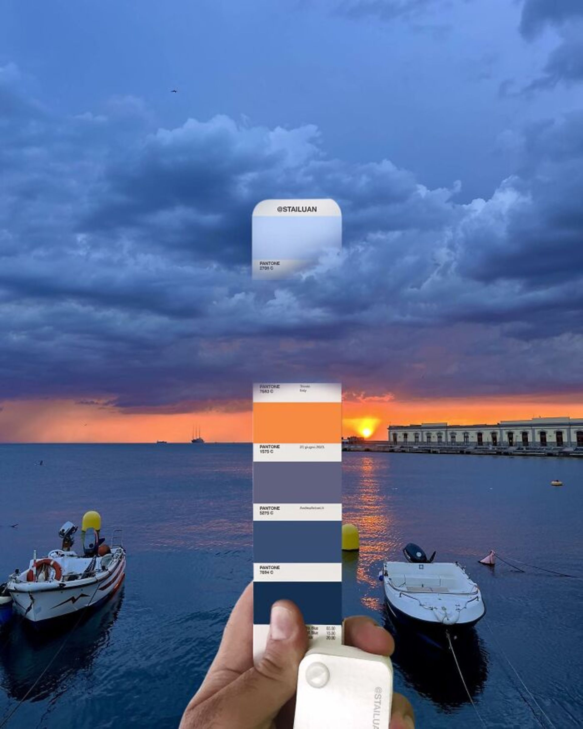 طبیعت و رنگ‌های پنتون - غروب دریا