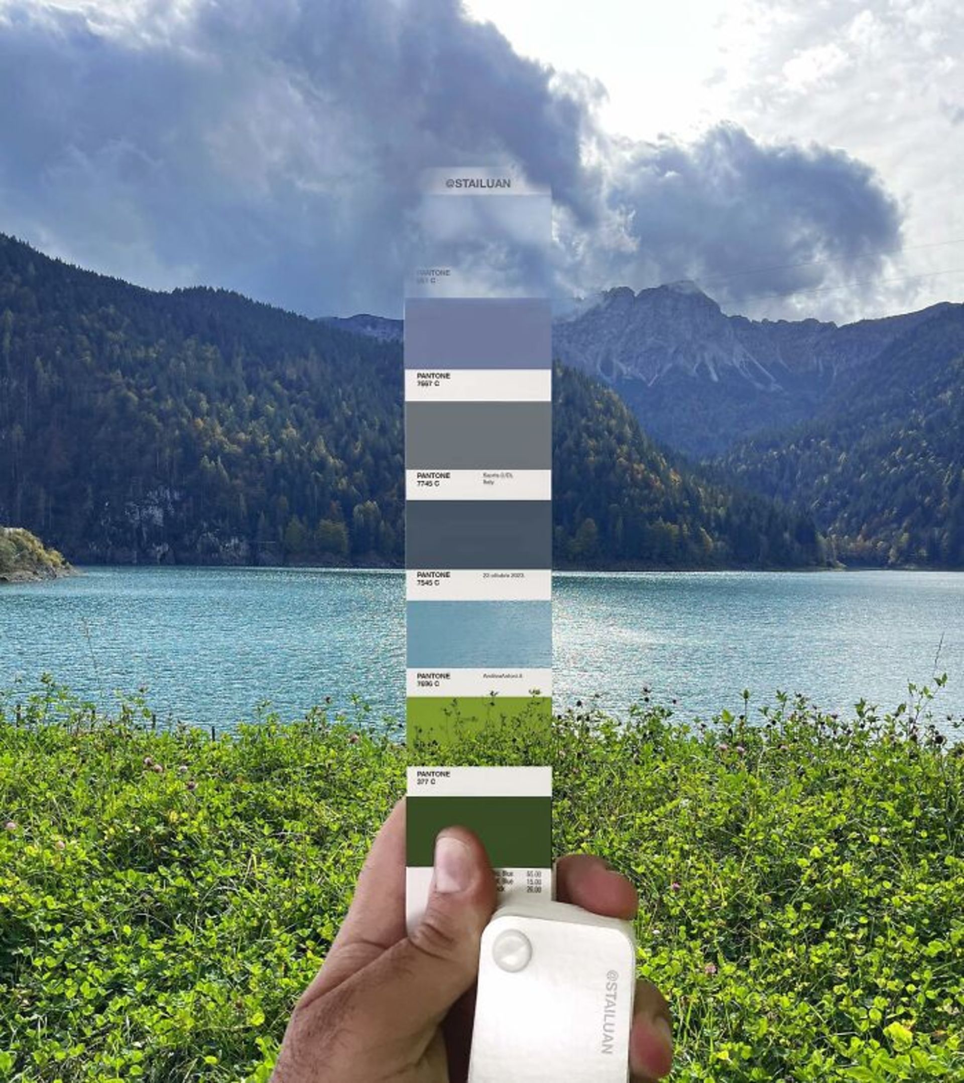 طبیعت و رنگ‌های پنتون کوهستان دریا درختان